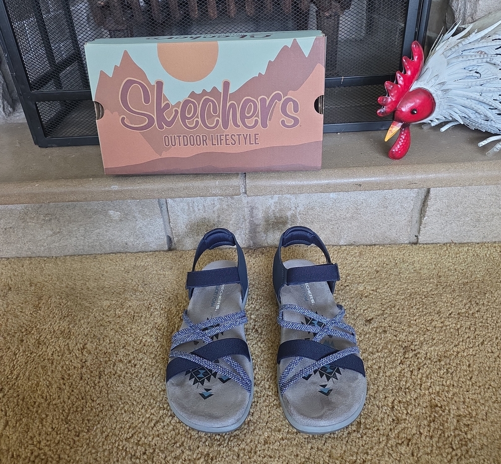 Skechers Navy Blue Strappy  Womens Outdoor Sandals